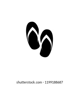 beach slippers icon vector
