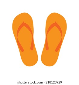 Beach Slippers Icon - Vector