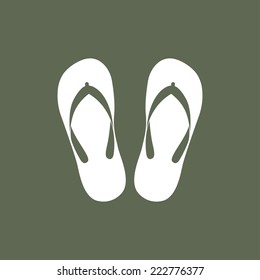 Beach Slippers Icon - Vector