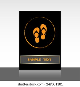 Beach slippers icon - Vector