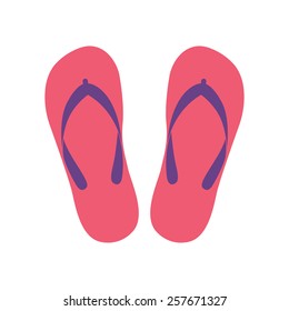 Beach slippers icon - Vector