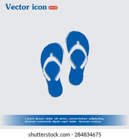 Beach slippers icon - Vector
