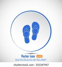 Beach slippers icon - Vector