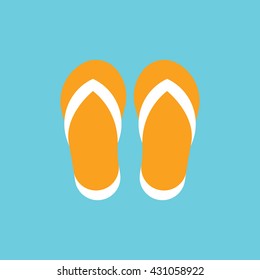 Beach slippers icon - Vector