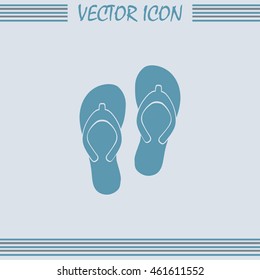 Beach slippers icon - Vector