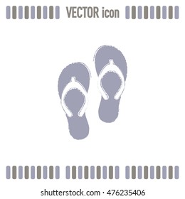 Beach slippers icon - Vector