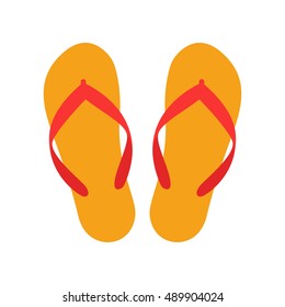 Beach Slippers Icon - Vector