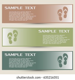 Beach slippers icon - Vector