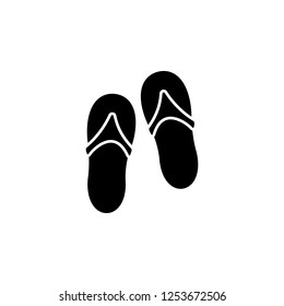 Beach slippers icon. Vector design. Beach slippers icon