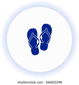 Beach slippers  icon. Vector design. 