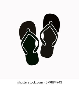 Beach slippers  icon. Vector design.