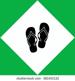 Beach slippers  icon Vector design
