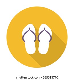 beach slippers icon. vector illustration