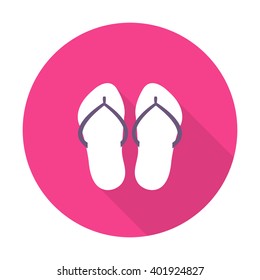 beach slippers icon. vector illustration