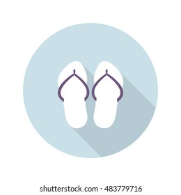 beach slippers icon. vector illustration