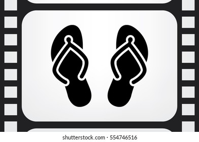 beach slippers icon vector illustration.