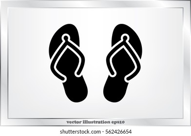 beach slippers icon vector illustration eps10.