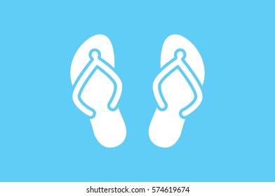 beach slippers icon vector illustration.