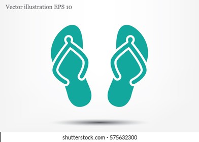 beach slippers icon vector illustration.