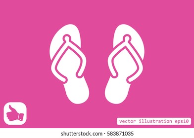 beach slippers icon vector illustration.