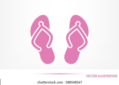 beach slippers icon vector illustration eps10.