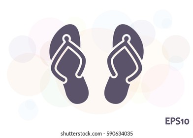 beach slippers icon vector illustration.