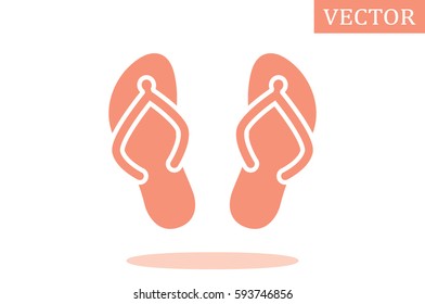 beach slippers icon vector illustration.