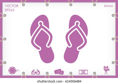 beach slippers icon vector illustration eps10.