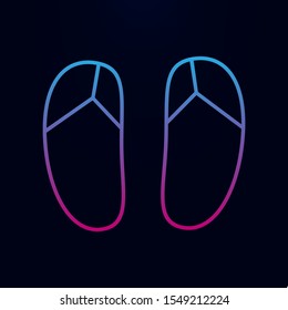Beach slippers nolan icon. Simple thin line, outline vector of bathroom icons for ui and ux, website or mobile application