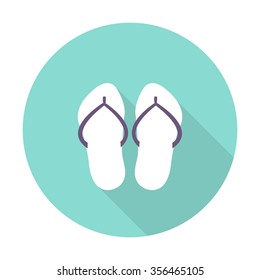 beach slippers (sandals) icon. vector illustration