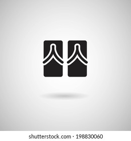 Beach slippers. Single flat icon.