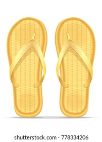 beach slippers stock vector illustration isolated on white background