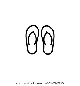 Strand - slippers vektor - Eenvoudig vektor icoon
