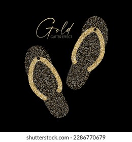 Beach sneakers. Minimal glod effect sumbol. Luxury design