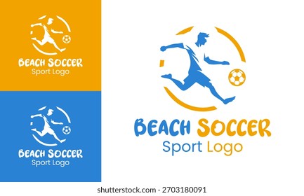 Beach Soccer Logo Dynamic and Active Sports Identity