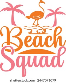 Beach Squad T shirt Design For Summer Lover