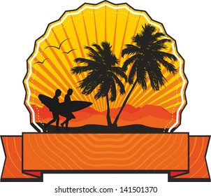 beach straight ribbon