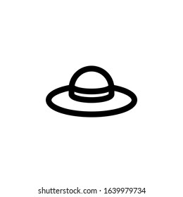 Beach Straw Hat, Farmer, Gardener Icon
