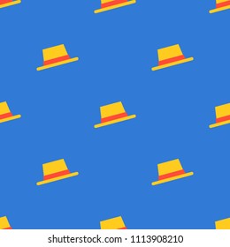 beach straw Hat seamless pattern for use as wrapping paper gift or wallpaper and printing, summer beach theme