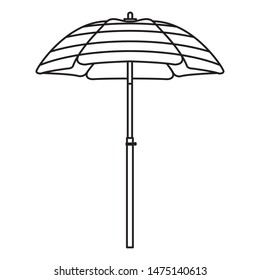 Beach striped umbrella open cartoon ,vector illustration graphic design.