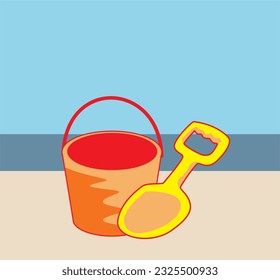 Strandfutter im Stil der Vektorkunst