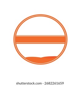 Círculo del estilo de la playa para el logotipo