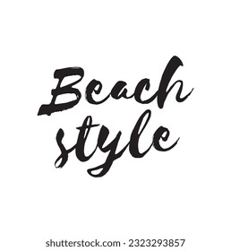 beach style text on white background.
