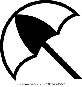 Beach sumbrella, illustration, vector on a white background