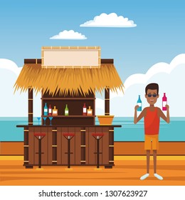 beach summer cartoon