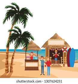 beach summer cartoon