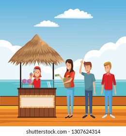 beach summer cartoon