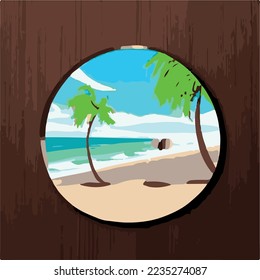 Strandsommer-Aufkleber 