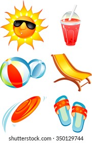 Beach Summer Fun-Collection of summer design elements