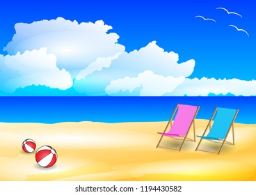 Beach for summer or holiday
